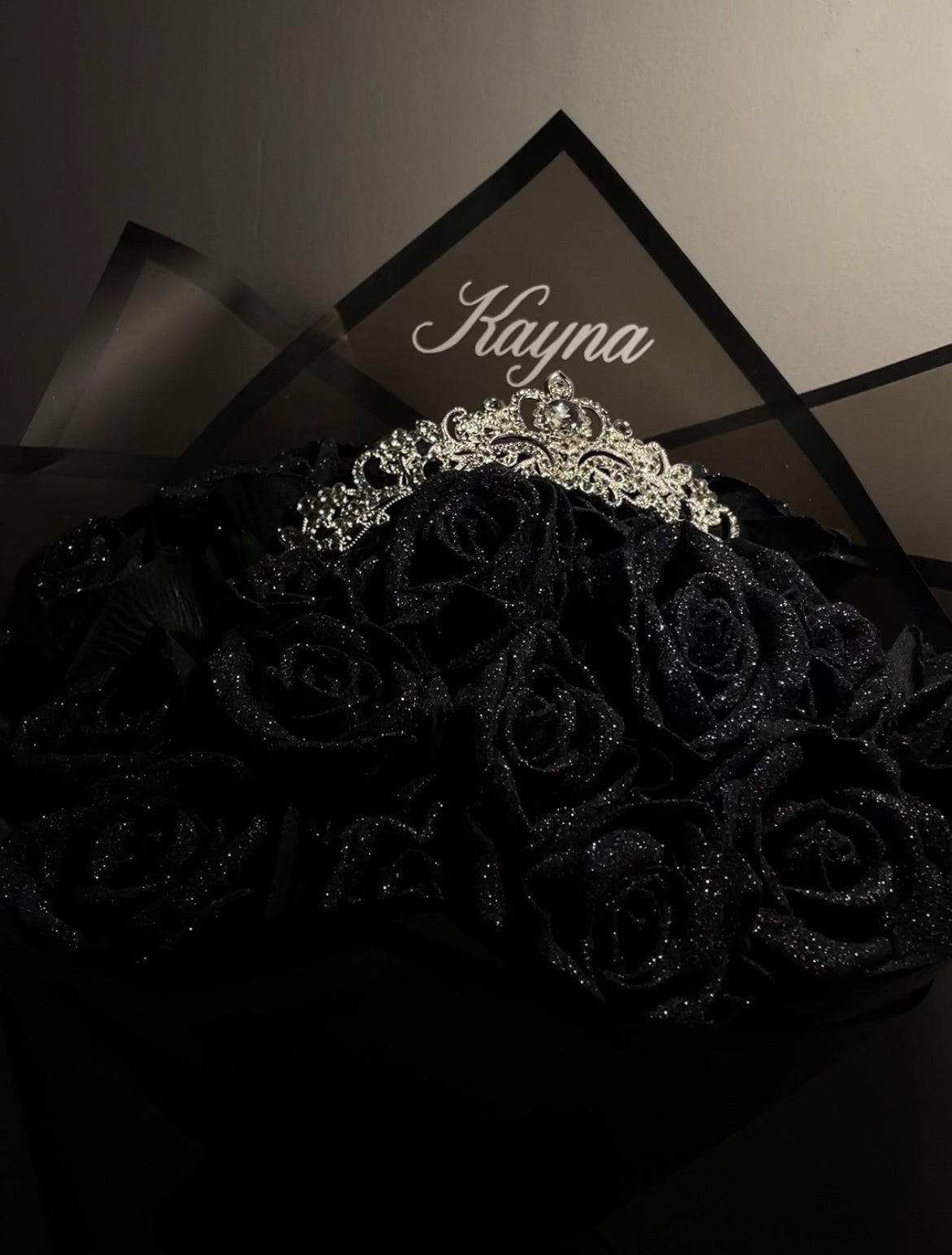 Bouquet de roses éternelles Full black